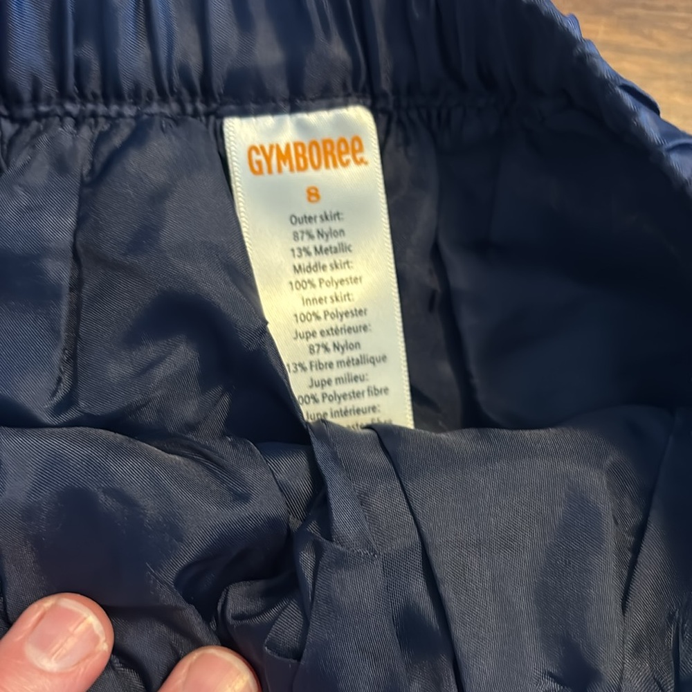 Gymboree Girls Navy Blue Shimmer Tulle Skirt Size 8 Elastic Waist - Picture 4 of 8